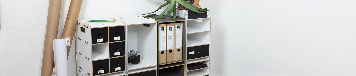 Schubladenbox aus Holz als modernes Ablagesystem ohne Schrauben